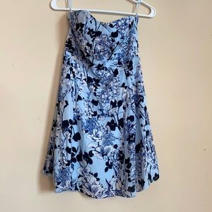 Light blue Express dress with flowers